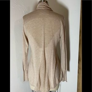 Anthropologie fine shaped stitchy panel cardigan